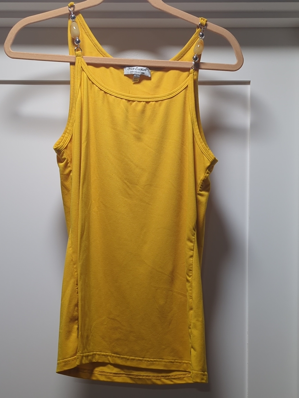 Beaded-Strap Yellow Camisole